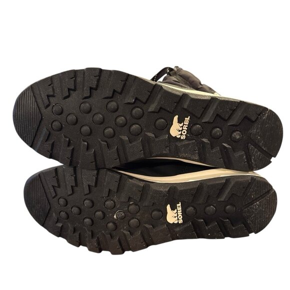 Sorel Whitney Short Lace Waterproof Snow Winter Black Boots Size 10 - Picture 4 of 5